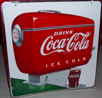 Coca Cola Dispenser Sign